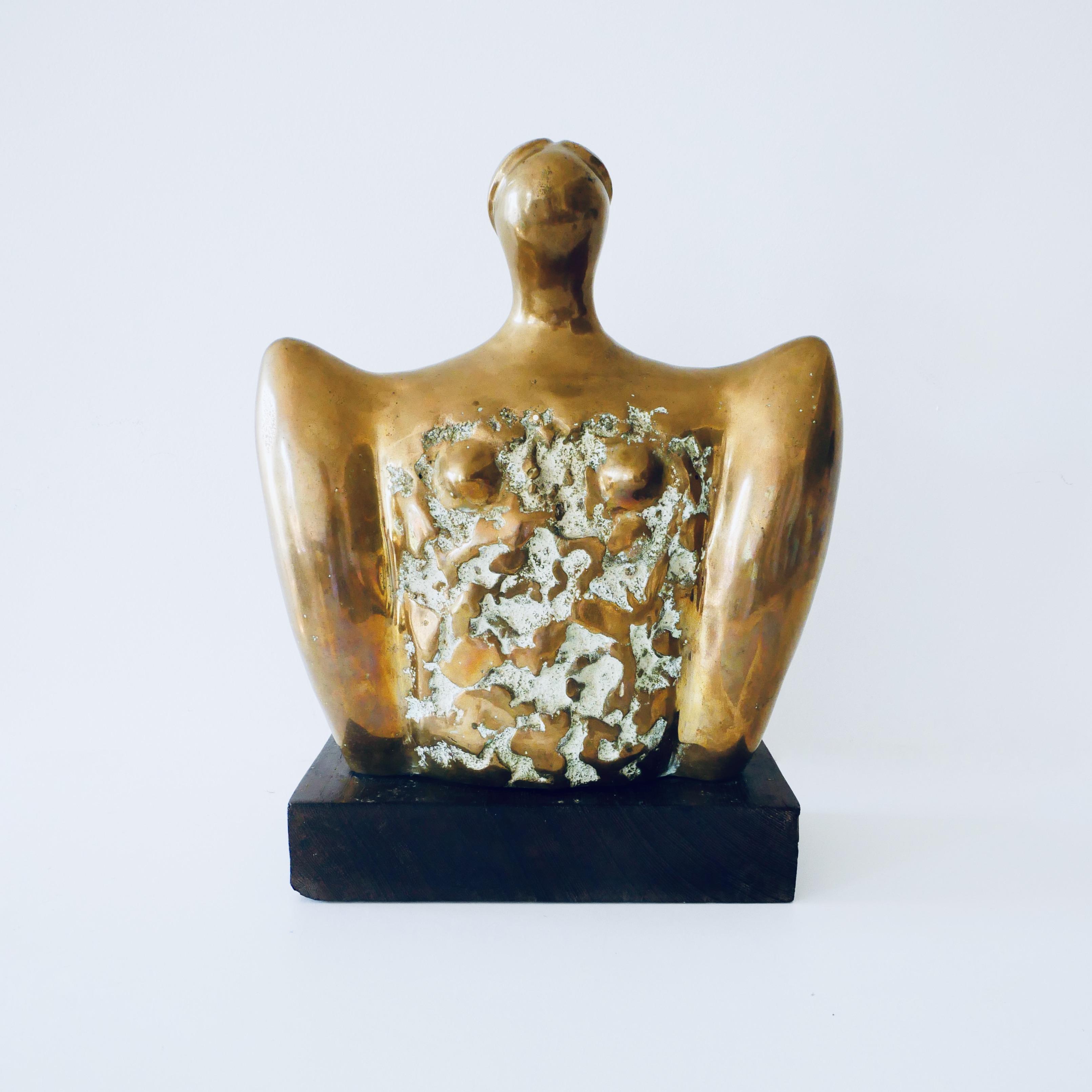 Bronze Bust of a Woman, Kinshasa School, Zaire - 3