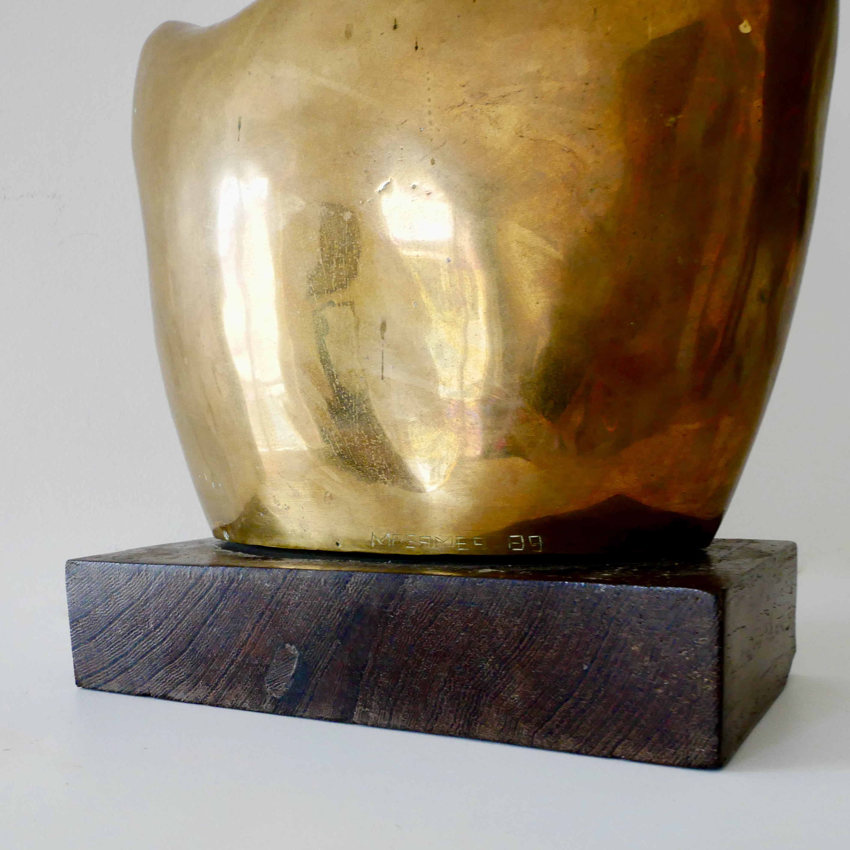 Bronze Bust of a Woman, Kinshasa School, Zaire - 7