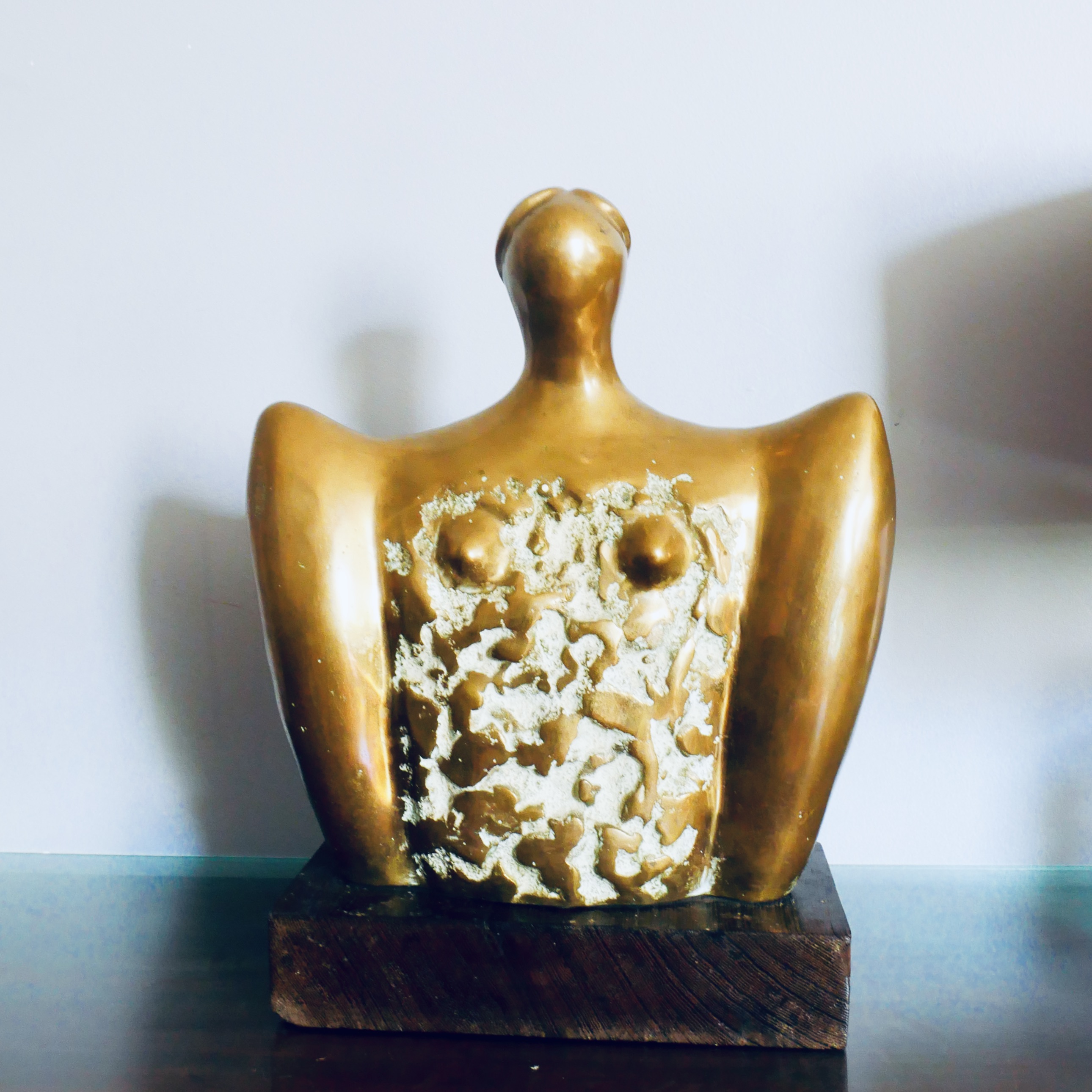 Bronze Bust of a Woman, Kinshasa School, Zaire - 8