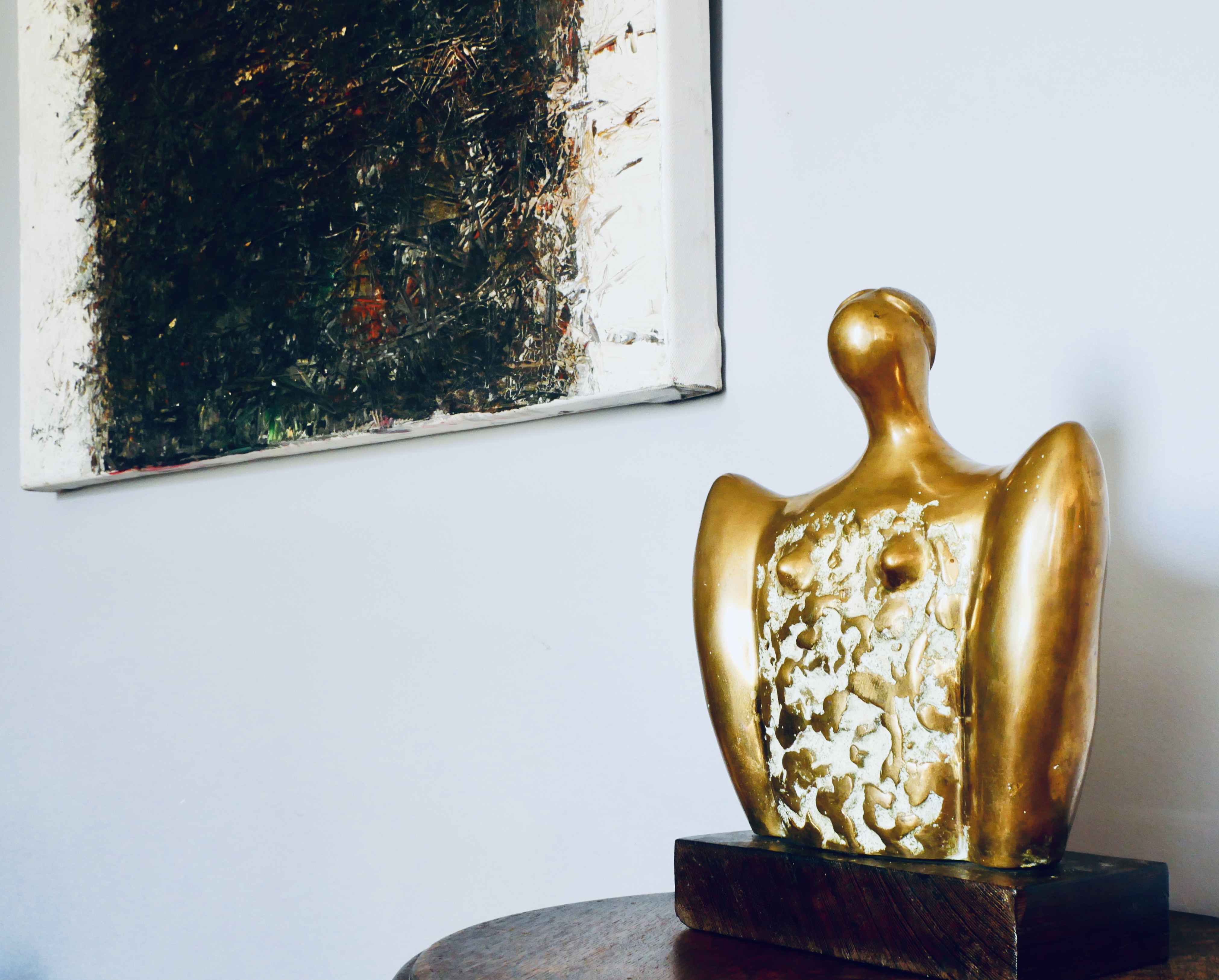 Bronze Bust of a Woman, Kinshasa School, Zaire - 9