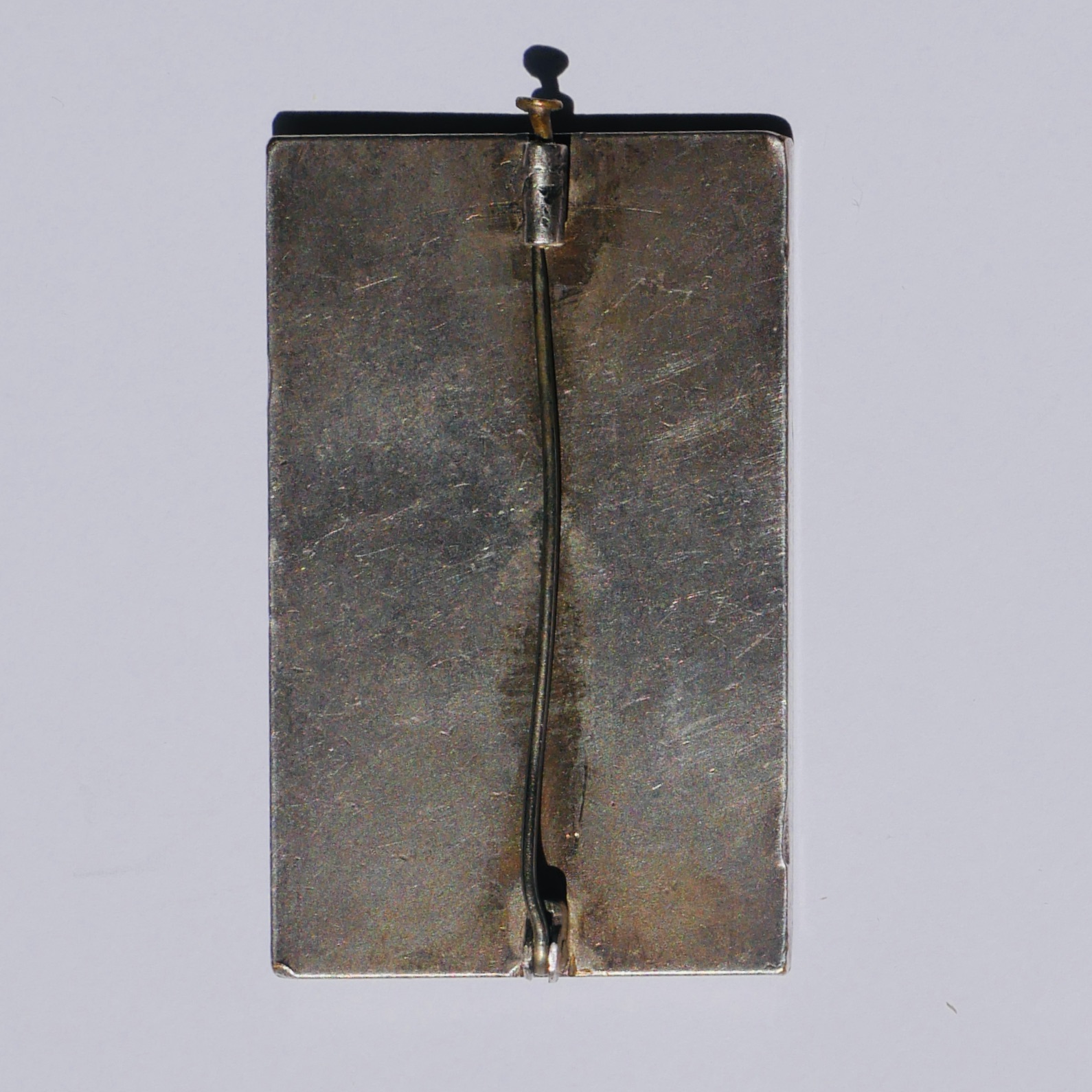 Broche Art Deco, Bronze Argenté, Femme et Cygne,, France - 8