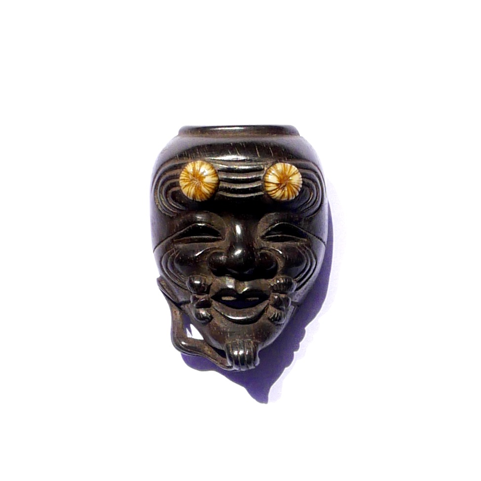 Ojime, Okina, Wood, Japan, Edo Period