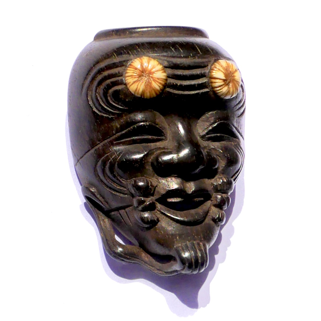 Ojime, Okina, Wood, Japan, Edo Period - 4