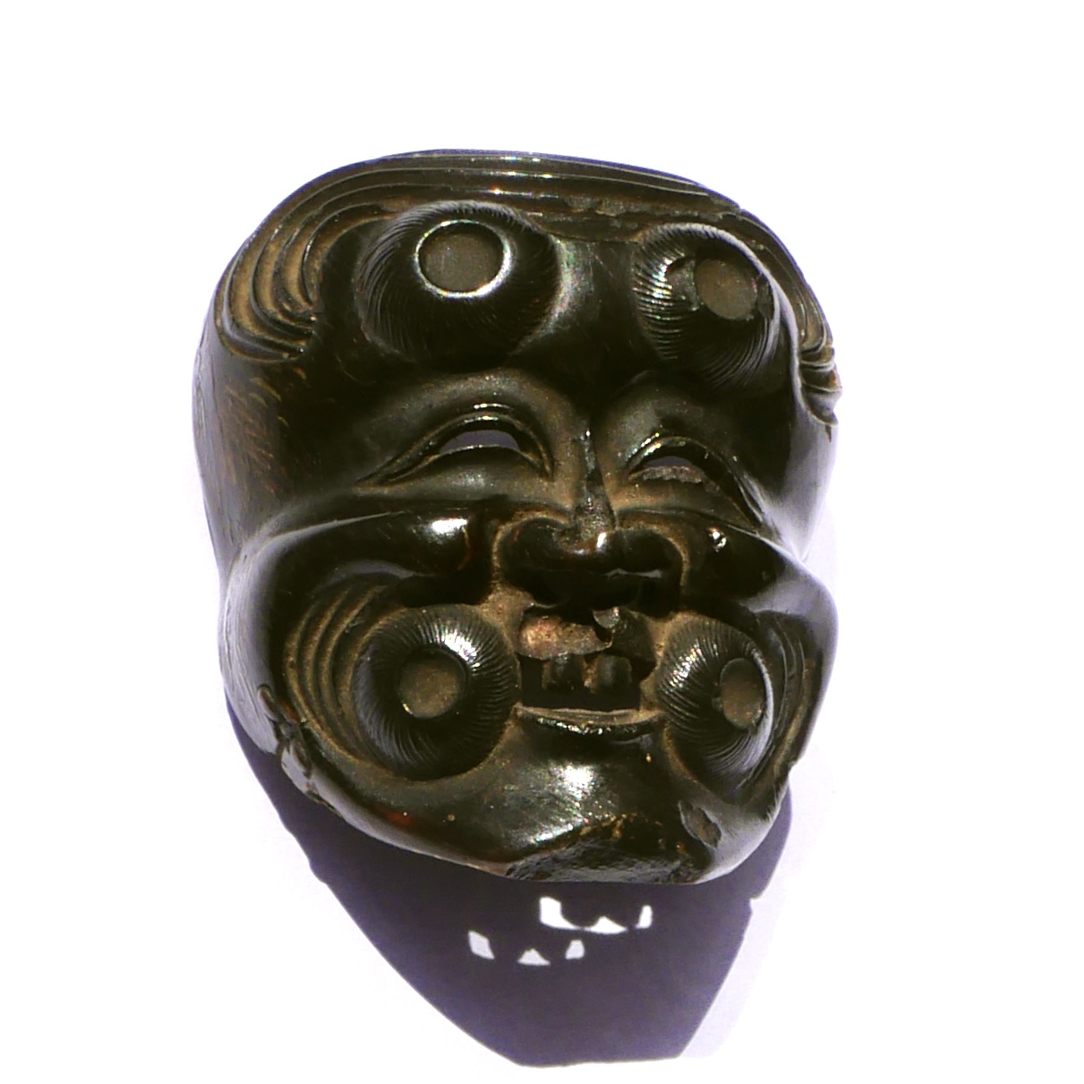 Miniature Mask, Ojime, Wood, Japan, Edo Period - 2