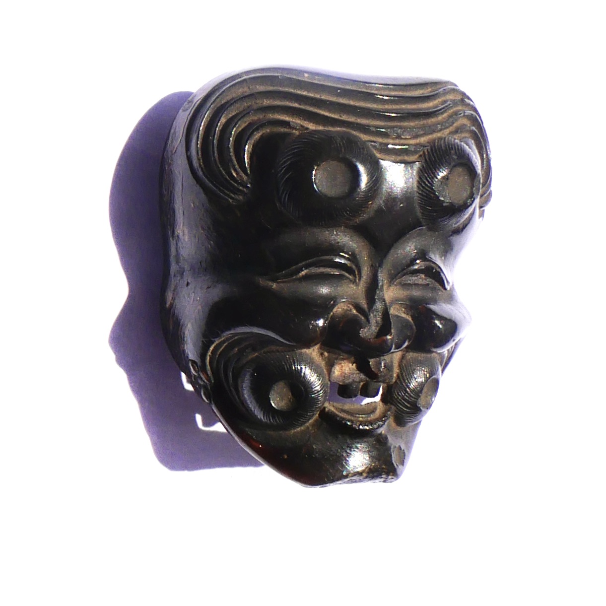 Miniature Mask, Ojime, Wood, Japan, Edo Period - 3