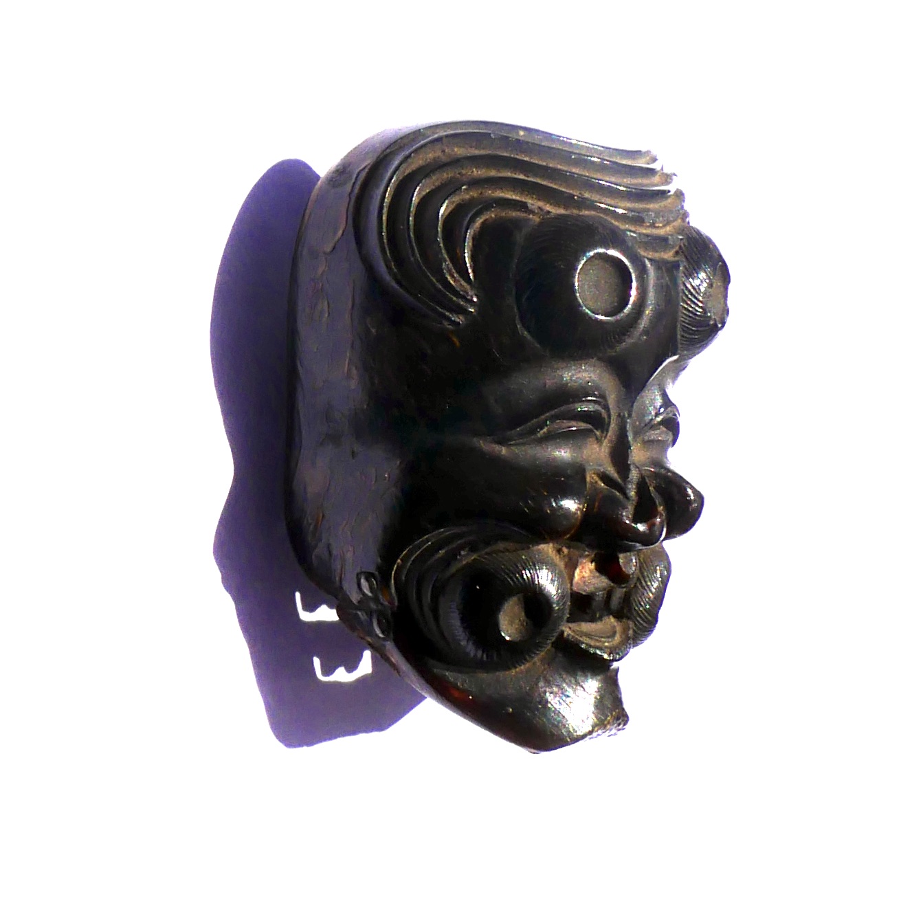 Miniature Mask, Ojime, Wood, Japan, Edo Period - 4