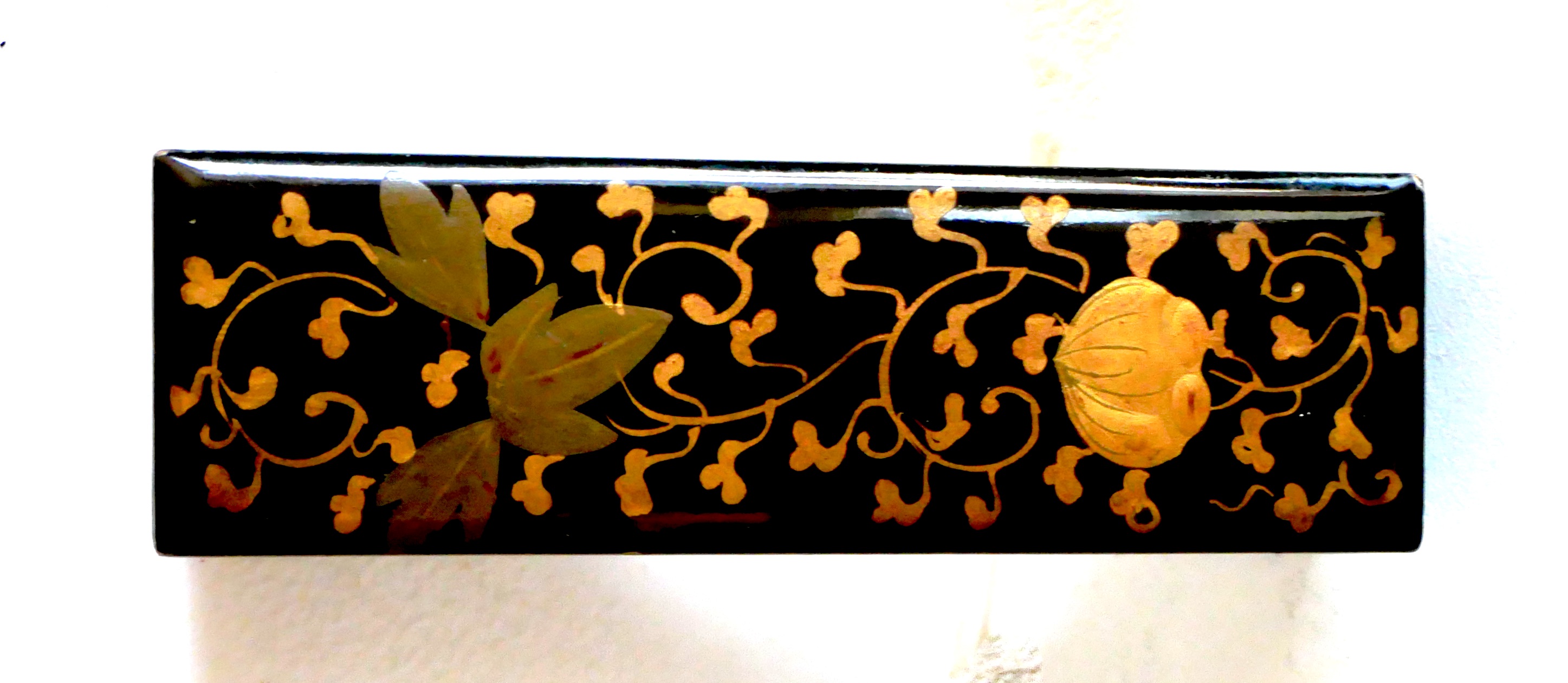 Set of Two Small Black Lacquer Boxes with Floral and Plant Motifs in Maki-e, Japan, Kyoto, Meiji period - 9