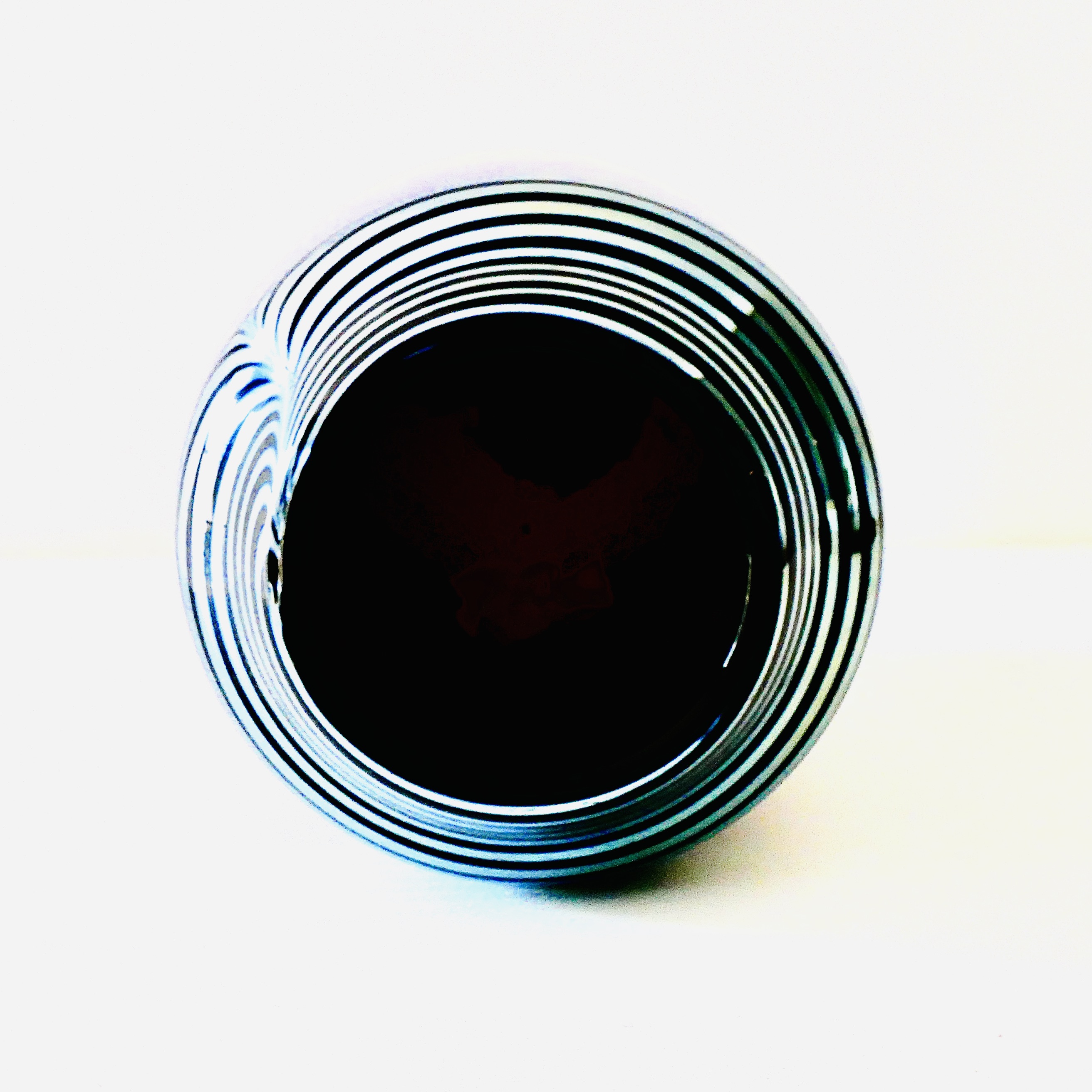 Art Glass Vase, Black and Silver, Correia, USA, 1984 - 4