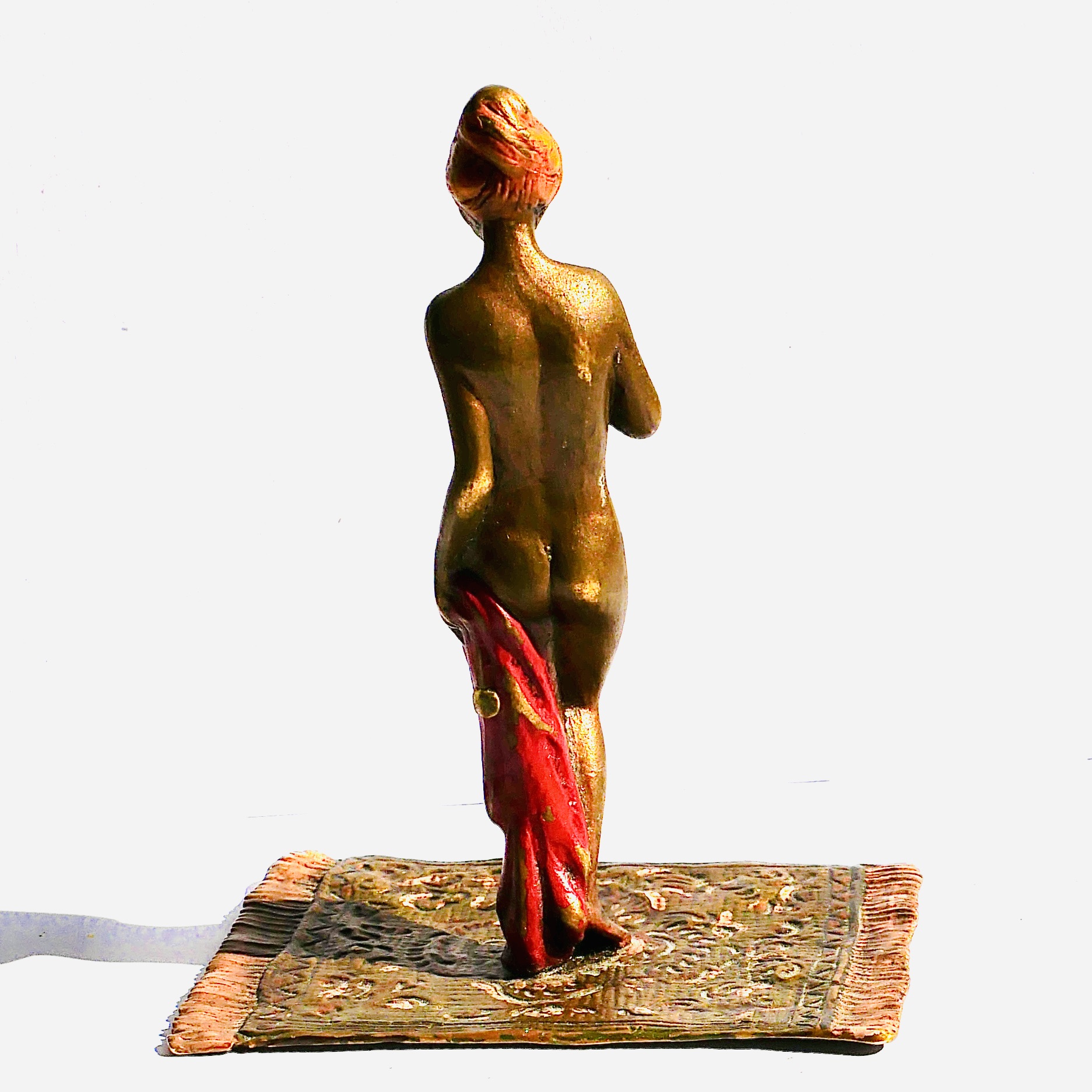Bronze de Vienne, Jeune Femme Nue sur Tapis Oriental, Autriche, debut 20e - 3