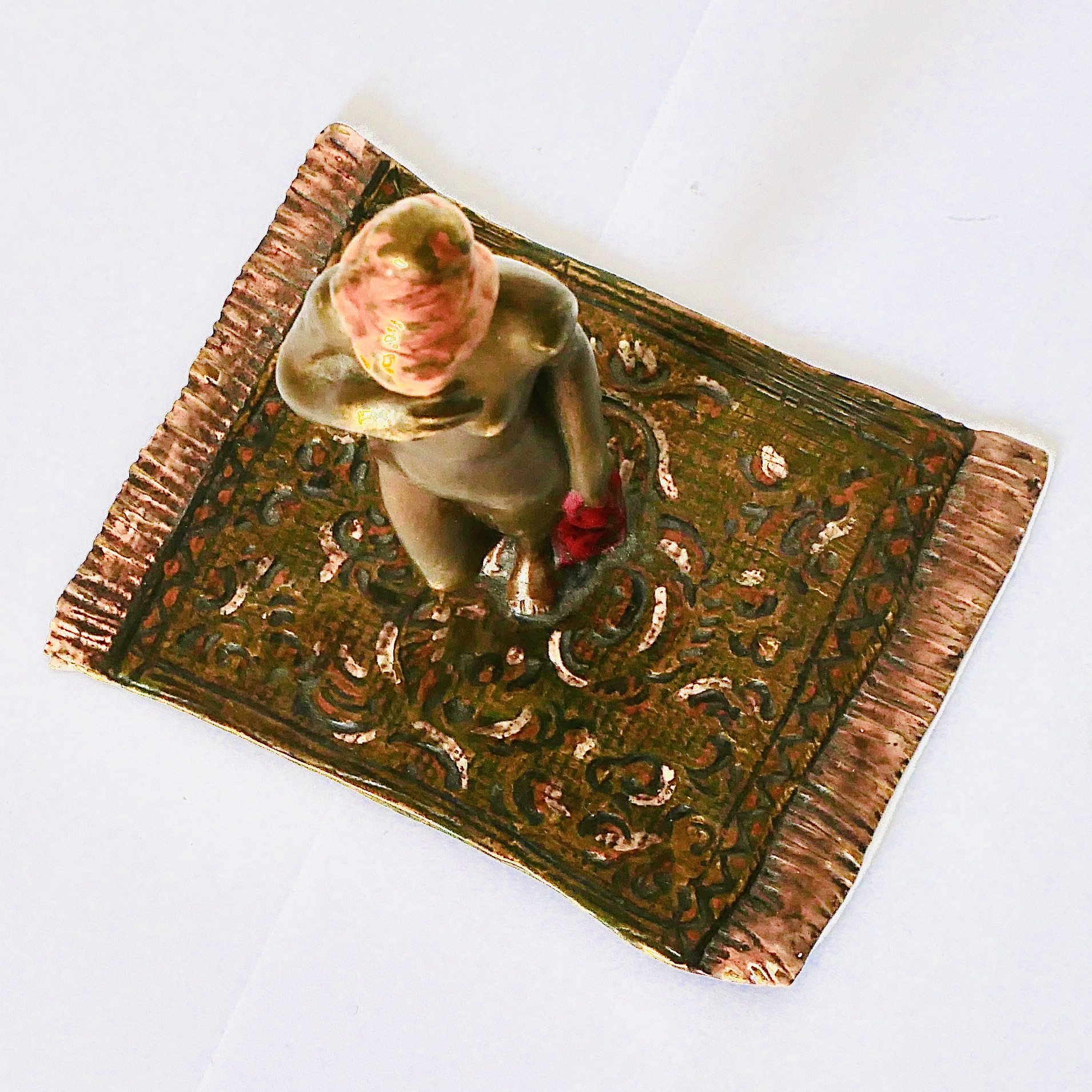 Bronze de Vienne, Jeune Femme Nue sur Tapis Oriental, Autriche, debut 20e - 8