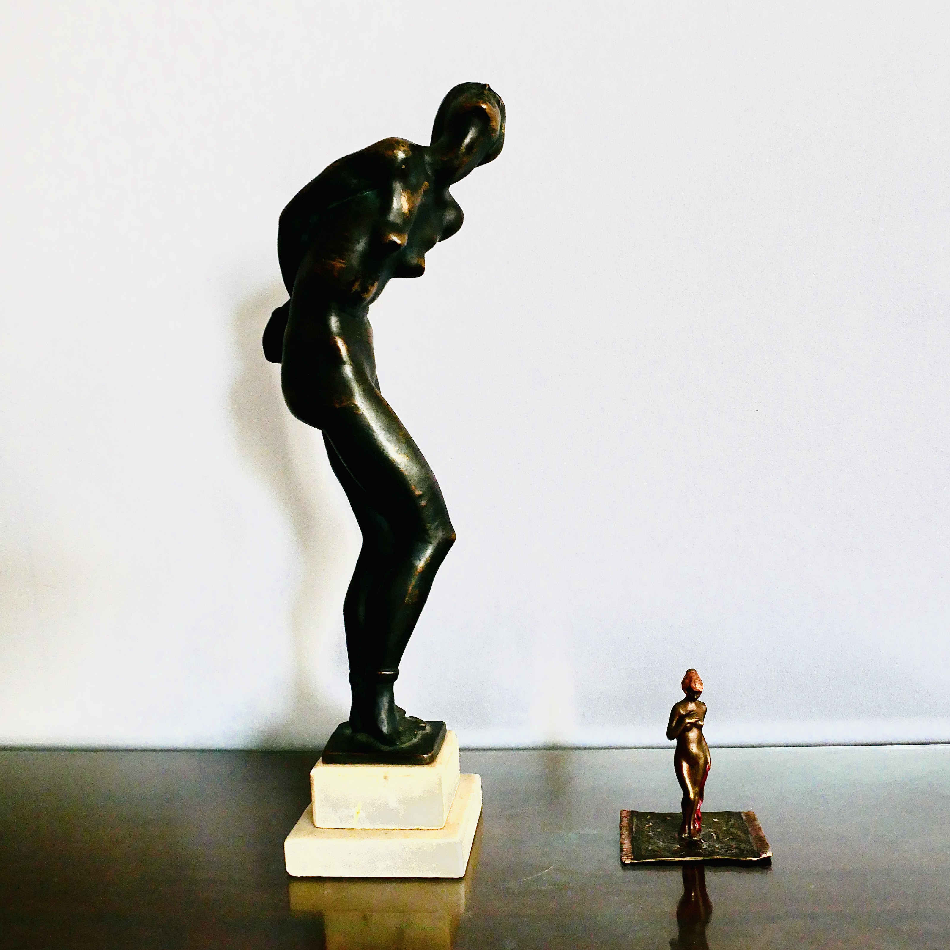 Bronze de Vienne, Jeune Femme Nue sur Tapis Oriental, Autriche, debut 20e - 13