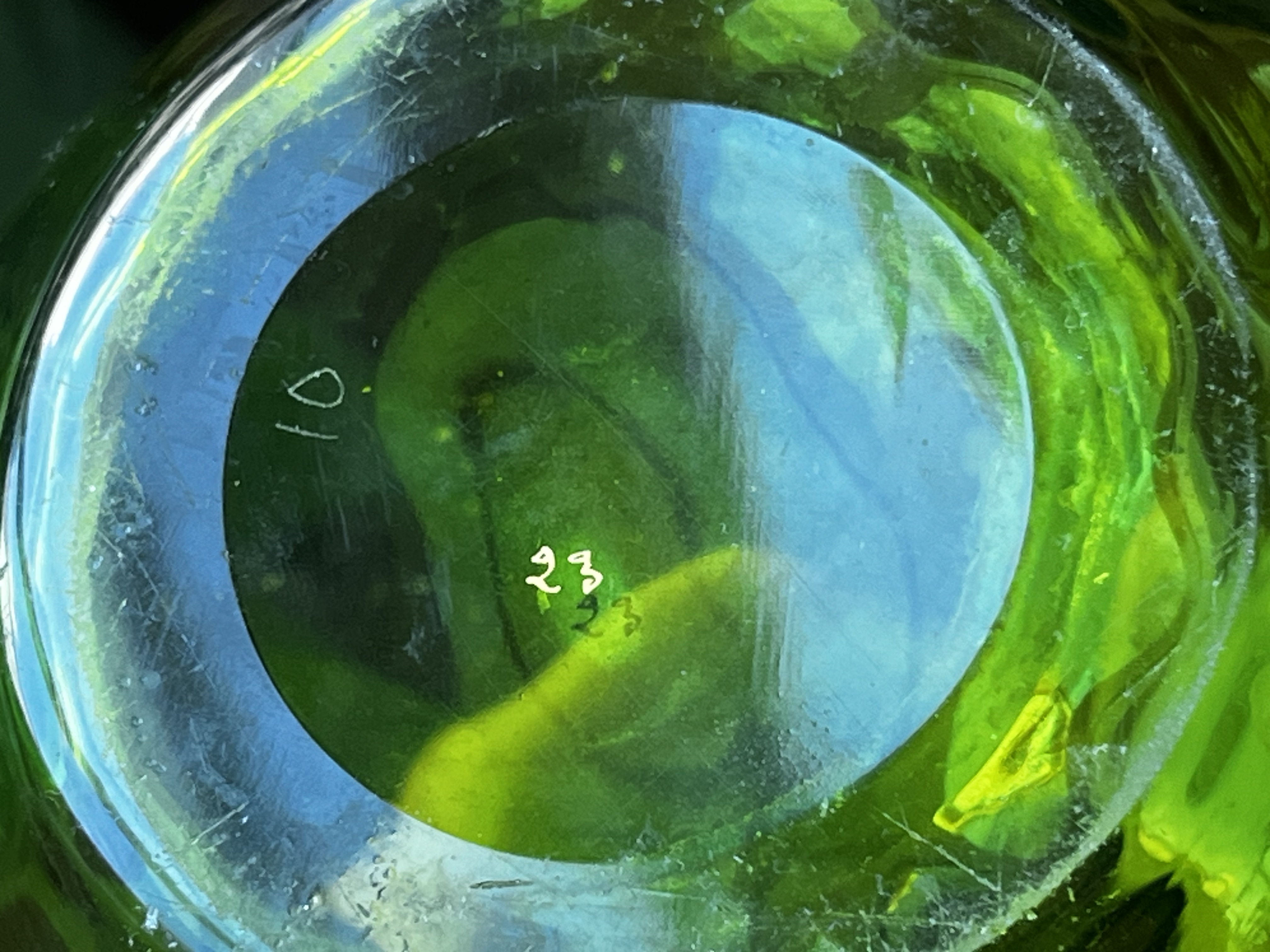 Paire de Flacons Emaillés en Verre de Bohême, Vert et Or, Moser, fin 19e - 10